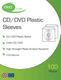 120 Micron Plastic CD/DVD Sleeves. Pack of 100. By Neo Media
